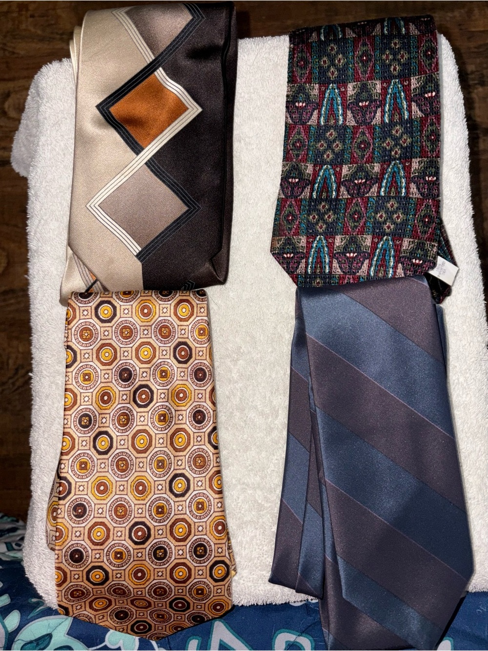 Classic Men's Tie Collection - Brown, Gold, Blue, Multi